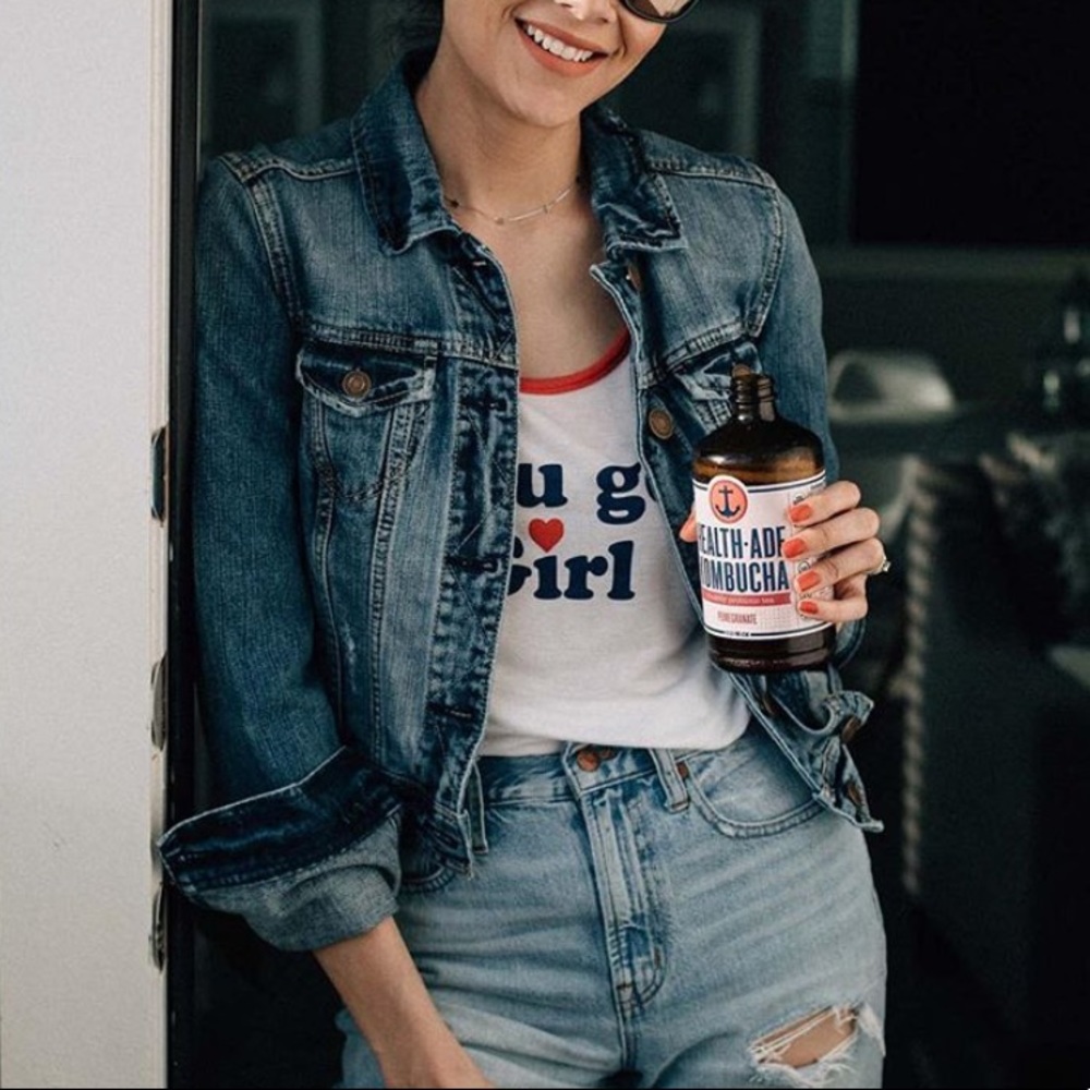 Semi cropped Denim Jacket